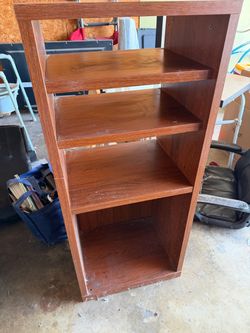 Wood Laminate Bookshelf 4-Shelf Unit