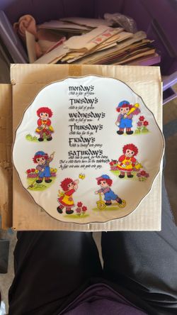 Raggedy Ann Plate 1974