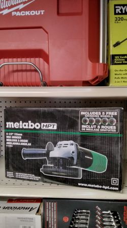 Metabo HPT 4-1/2" Disc Grinder with 5 Wheels