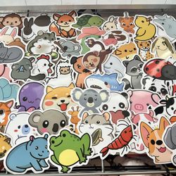 50Pcs Cute Animal Stickers