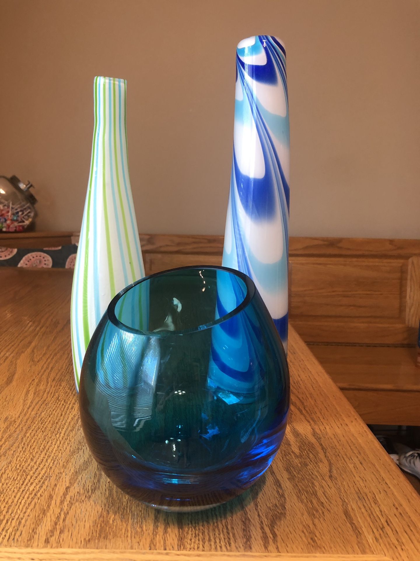 Beautiful glass flower vases