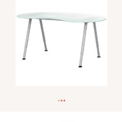 Ikea Frosted Glass Kidney Bean Desk