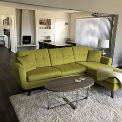 Wyckes Chartreuse L-Shaped Sectional.