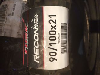 I've got a rear 150/70B/18  shinko  tire  and a front Tusk Recon hybrid tire 90/100/21