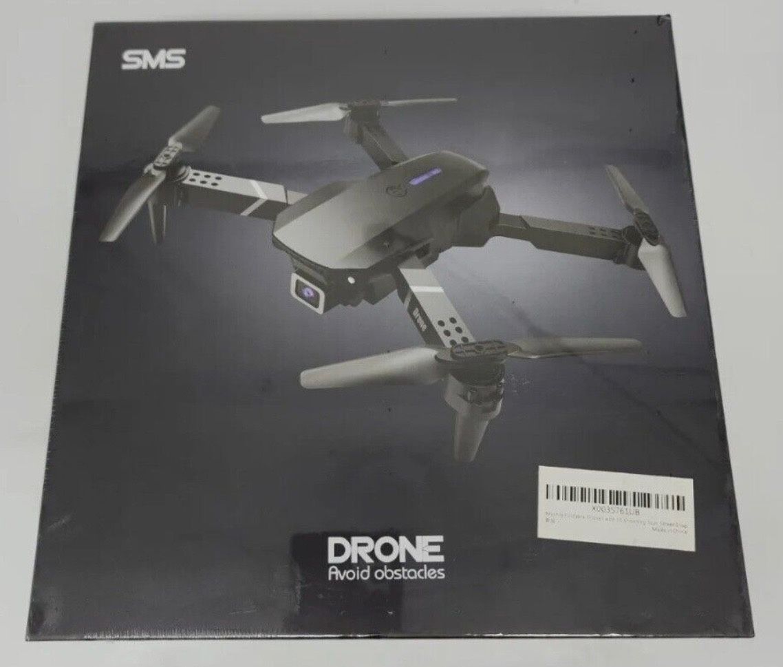 BRAND NEW FACTORY SEALED IN BOX FACTORY SEALED SMS DRONE 4K HD Dual Camera Avoid Obstacles Android And IOS Compatible MSRP $299