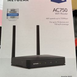 New in Box NETGEAR AC750 R6020 Mbps 4 Port Dual Band WiFi 5 Router