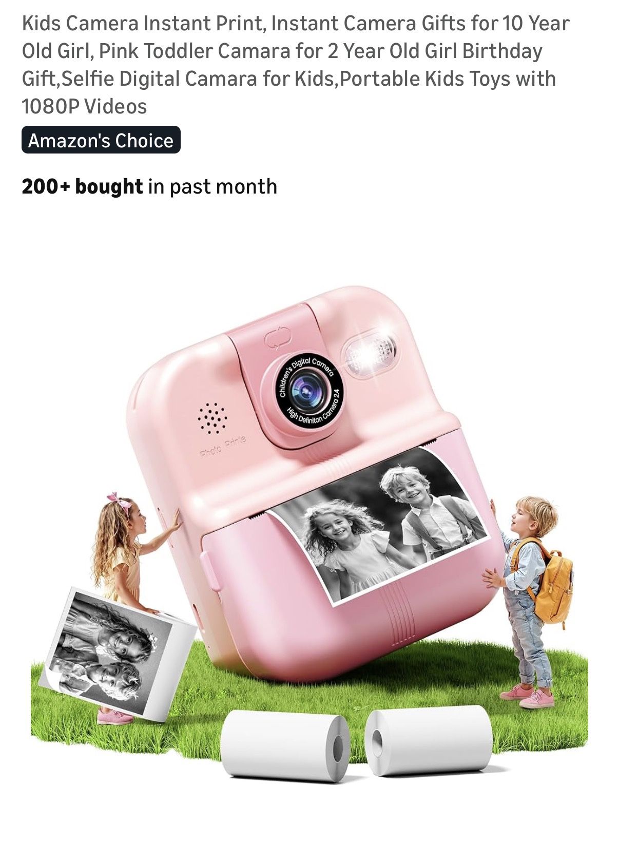 Kids Camera Instant Print