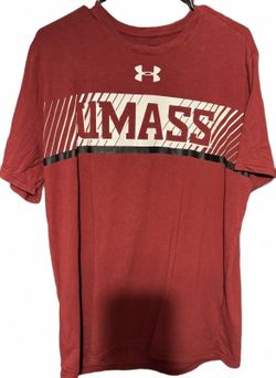 UMass Minutemen Under Armour Logo NCAA T-shirt Men's L Red