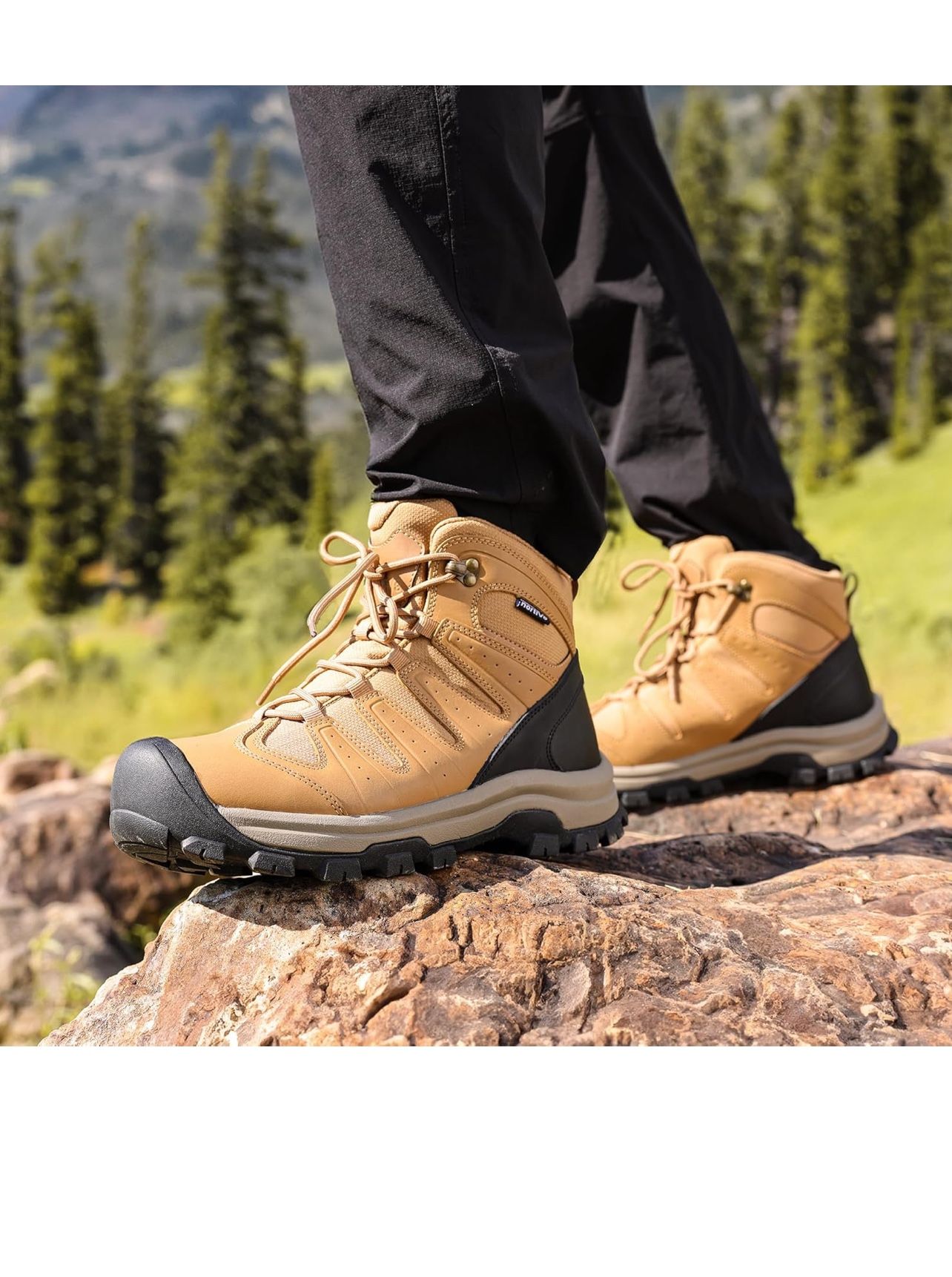 NORTIV 8 Men's Mid Hiking Boots Waterproof Outdoor Trekking Backpacking Camping Shoes