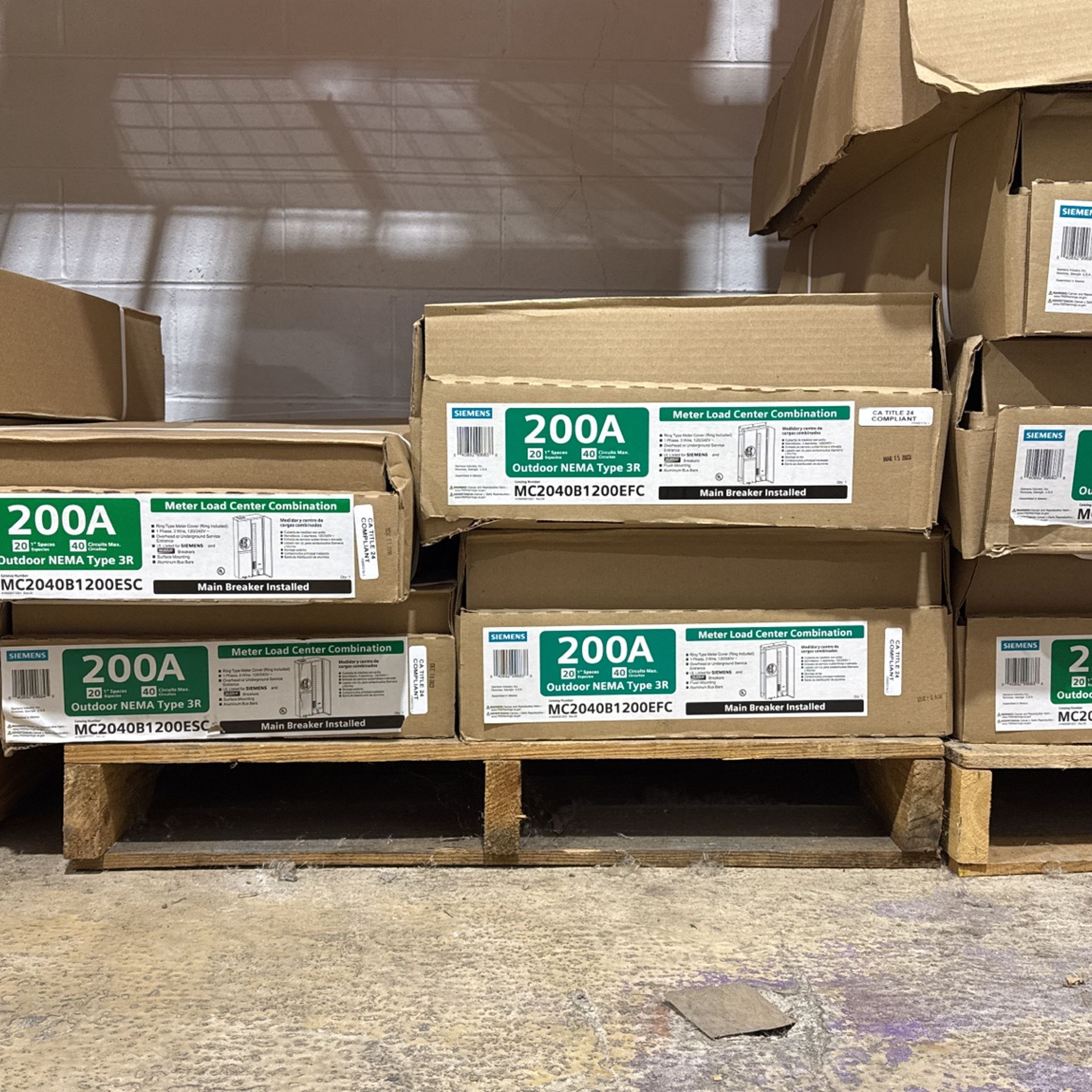 Siemens MC2040B1200ESC  LOW VOLTAGE METER LOAD CENTER COMBINATION