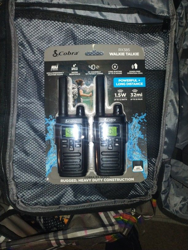 New Cobra Rx385 Walkie Talkies
