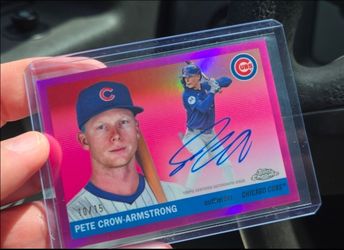 Pete Crow-Armstrong Autograph 2025 Topps Chrome Platinum Anniversary  #/15