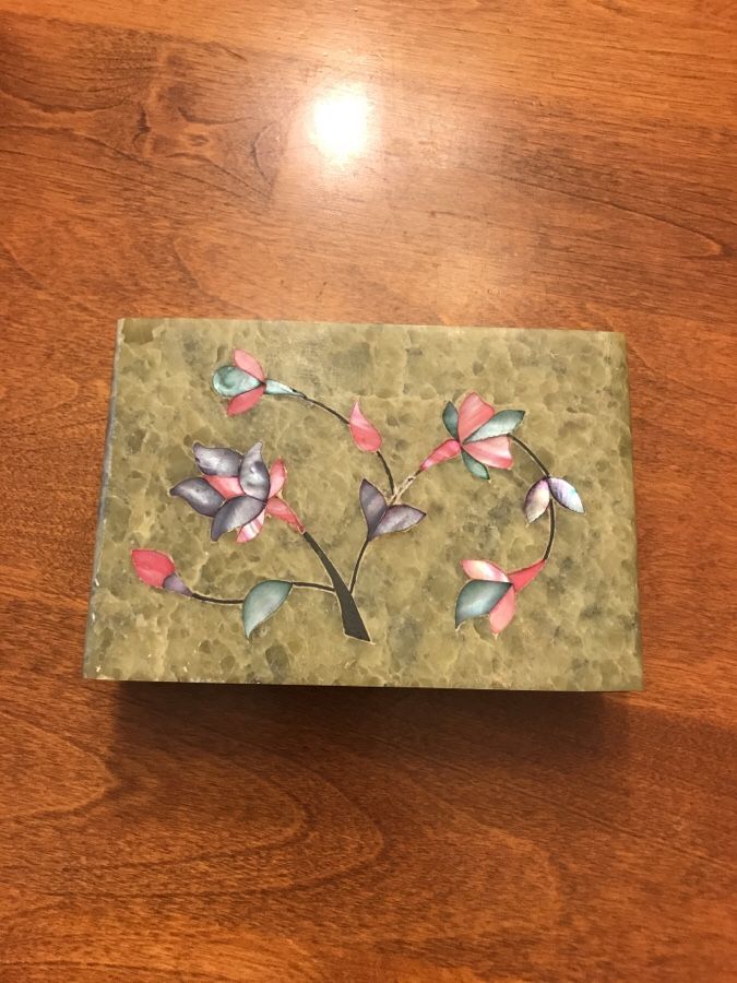 Stunning Green Marble Trinket Jewelry Box