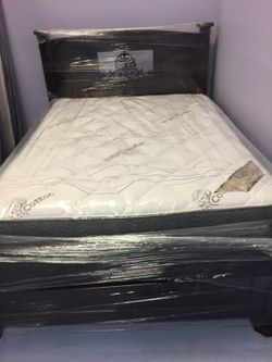 Queen bed with mattress $400