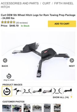 5th wheel/gooseneck accessory ram pen leg kit 160Z1