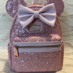 Loungfly Pink Cotton Candy Sequin Backpack