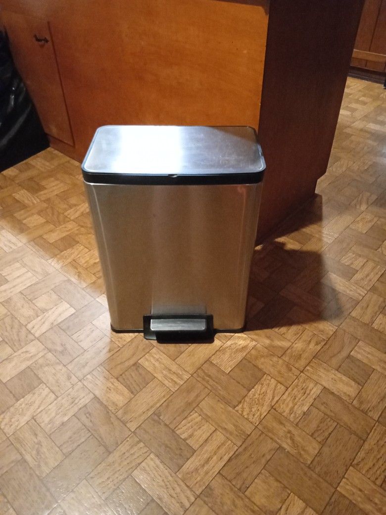 Stainless Steel Kitchen Push Step Trash Can