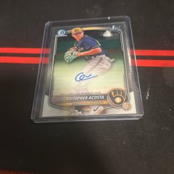 Cristopher Acosta Autographed 1st Bowman