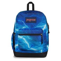JanSport Cross Town Plus 17" Backpack - Electric Bolts (Blue)