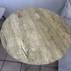 Round Wooden Table Foldable Flower Design