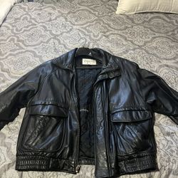 London Fog Men’s Black Leather Jacket