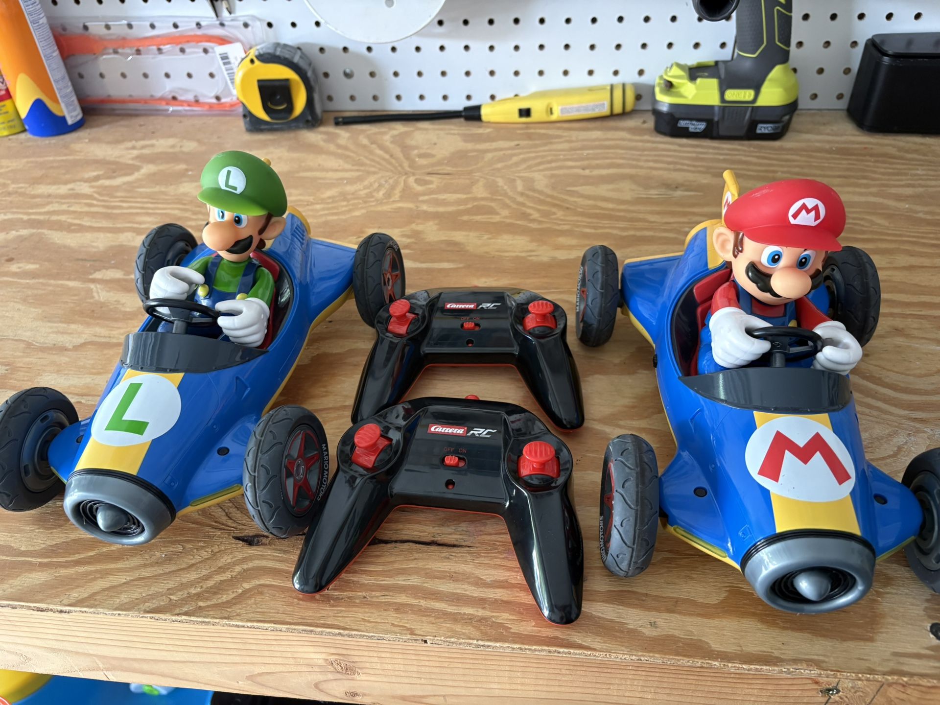 Mario And Luigi RC Cars With Rechargeable Battery And Remotes