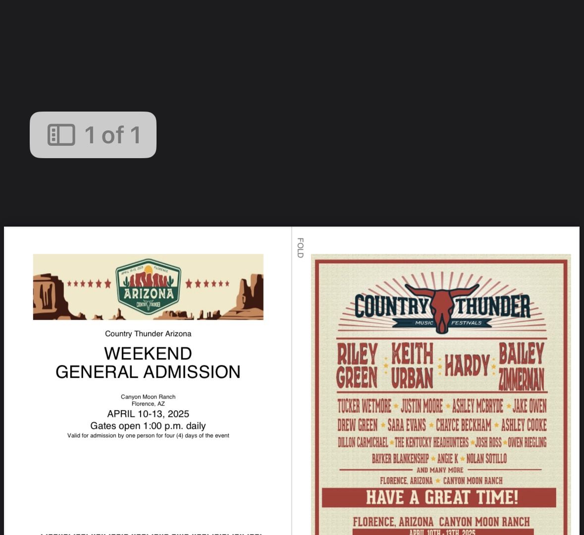 Country Thunder Weekend GA