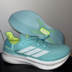 Adidas UltraBoost 5 Strung Mens Size 10 Shoes Flash Aqua Blue Running NEW