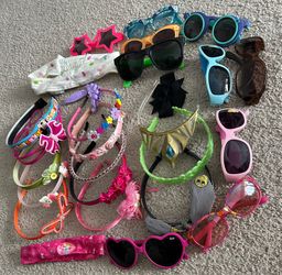 Free if buy something Big Lot of 20 Girls Hair Accessories & Sunglasses - Disney Minnie Elsa Barbie