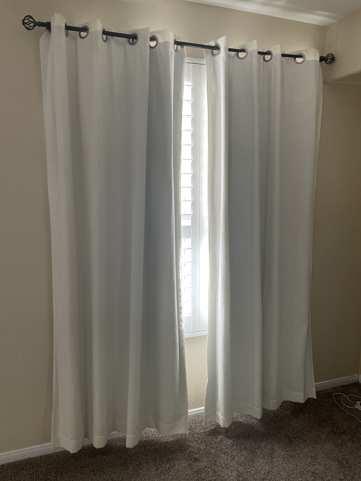 Set of 4 White Window Panels