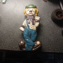 Vintage 1970's Happy/sad Ceramic Clown 
