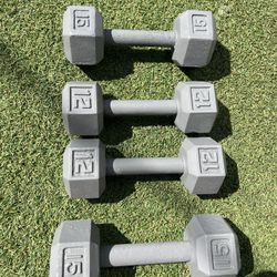 12.lbs 15.lbs Dumbbell Set