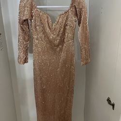 Off The Shoulder Sequin Dress 