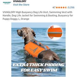 NEW LARGE HIGH BUOYANCY DOG SWIMMING LIFE VEST