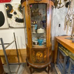 Curio Antique Wooden Cabinet From Spain