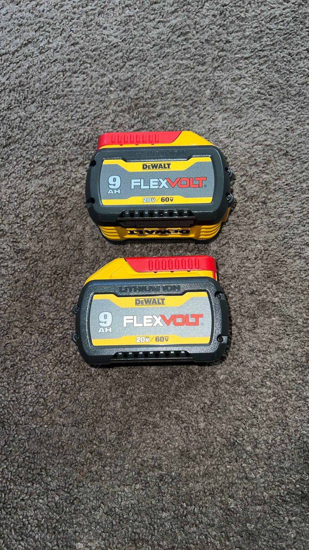 Dewalt 60v/20v Flexvolt 9.Ah 2 New Batteris