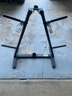Impex Black A-frame Olympic Weight and Bar Organizer