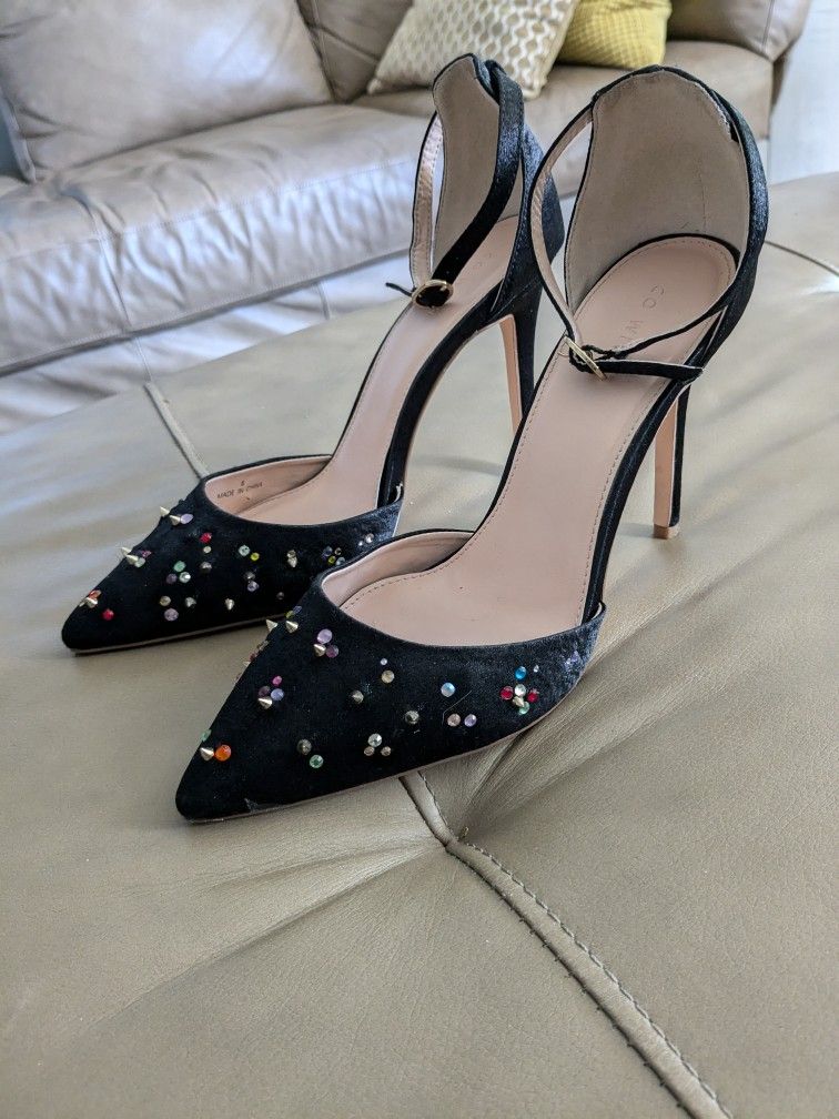 CD Wren Black Studded Heels