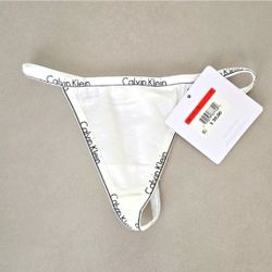 NWT! Calvin Klein White Logo Strap Underwear