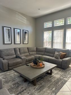 Sectional Sofa with Reclining Chairs