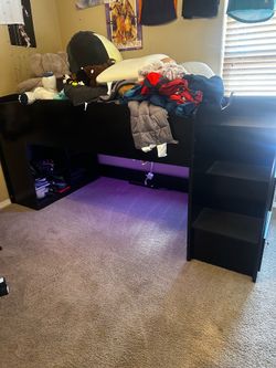 Twin size bed with mattress