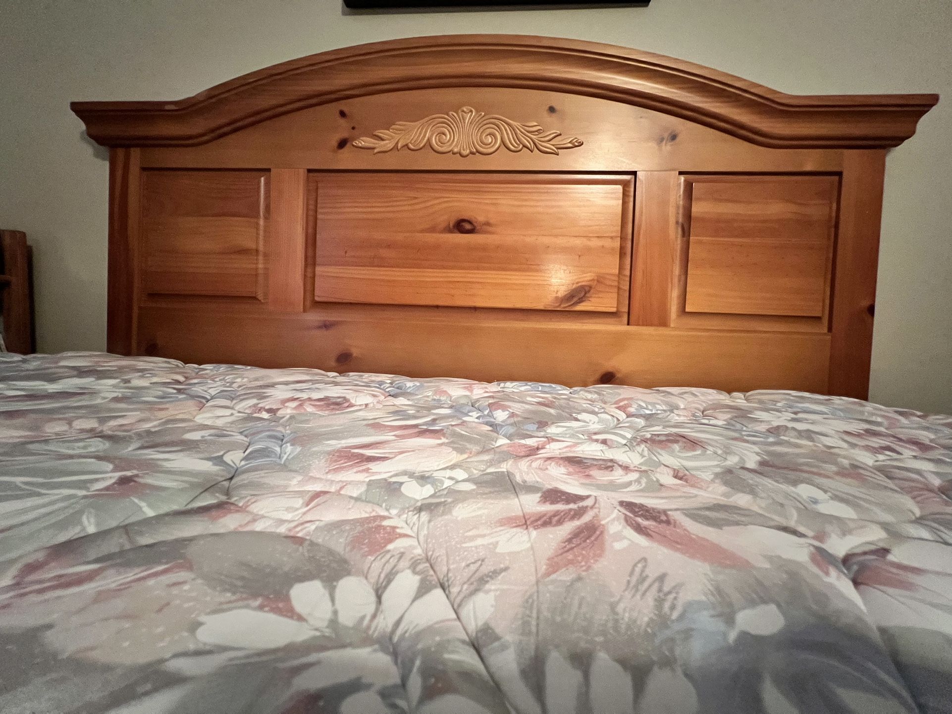 Solid Wood Queen Headboard & Mirror