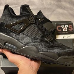 DS Brand New Nike Jordan 4 Golf Black Cat Pony  Hair 10