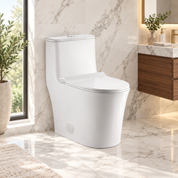 Brand New One-Piece Elongated Toilet – Dual Flush 1.06/1.28, ADA Height, Soft-Close – White