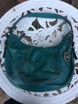 Blue/Teal Michael Kors Leather Hand Bag