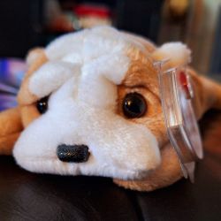 Ty Vintage Beanie Babie Wrinkles The Dog