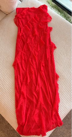 ❤️ Wild Fable Red Lace Ruffle Maxi Dress ❤️