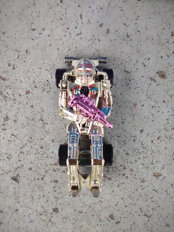 Vintage Hot Wheels 1986 Zombot Racer Car Pink Gun Die Cast 1:64 Mattel