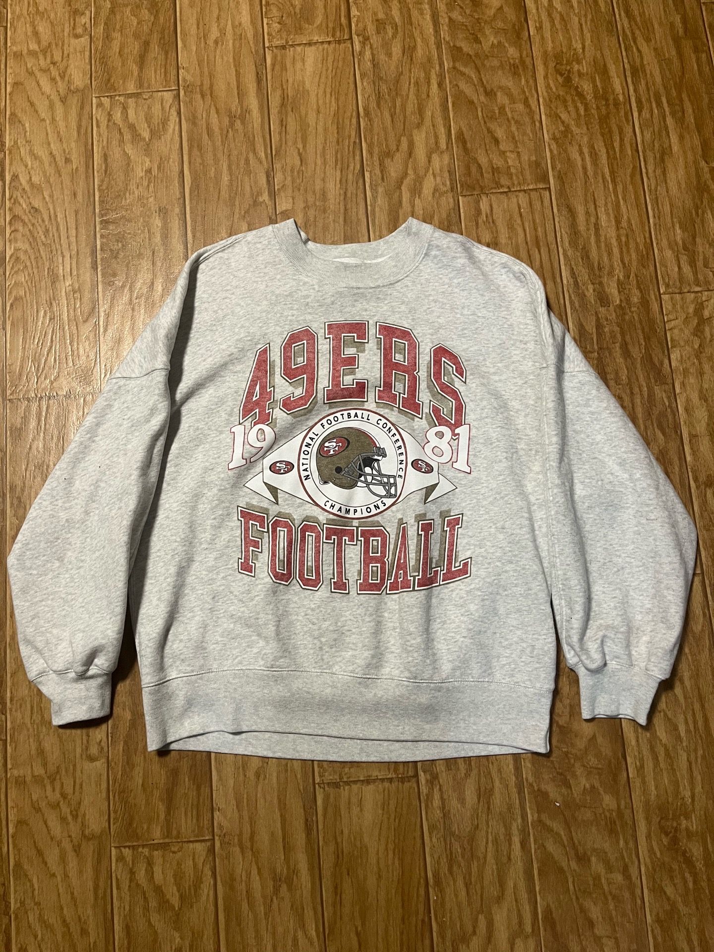 Abercrombie & Fitch NFL San Francisco 49ers Gray Crewneck Sweatshirt, Men's M