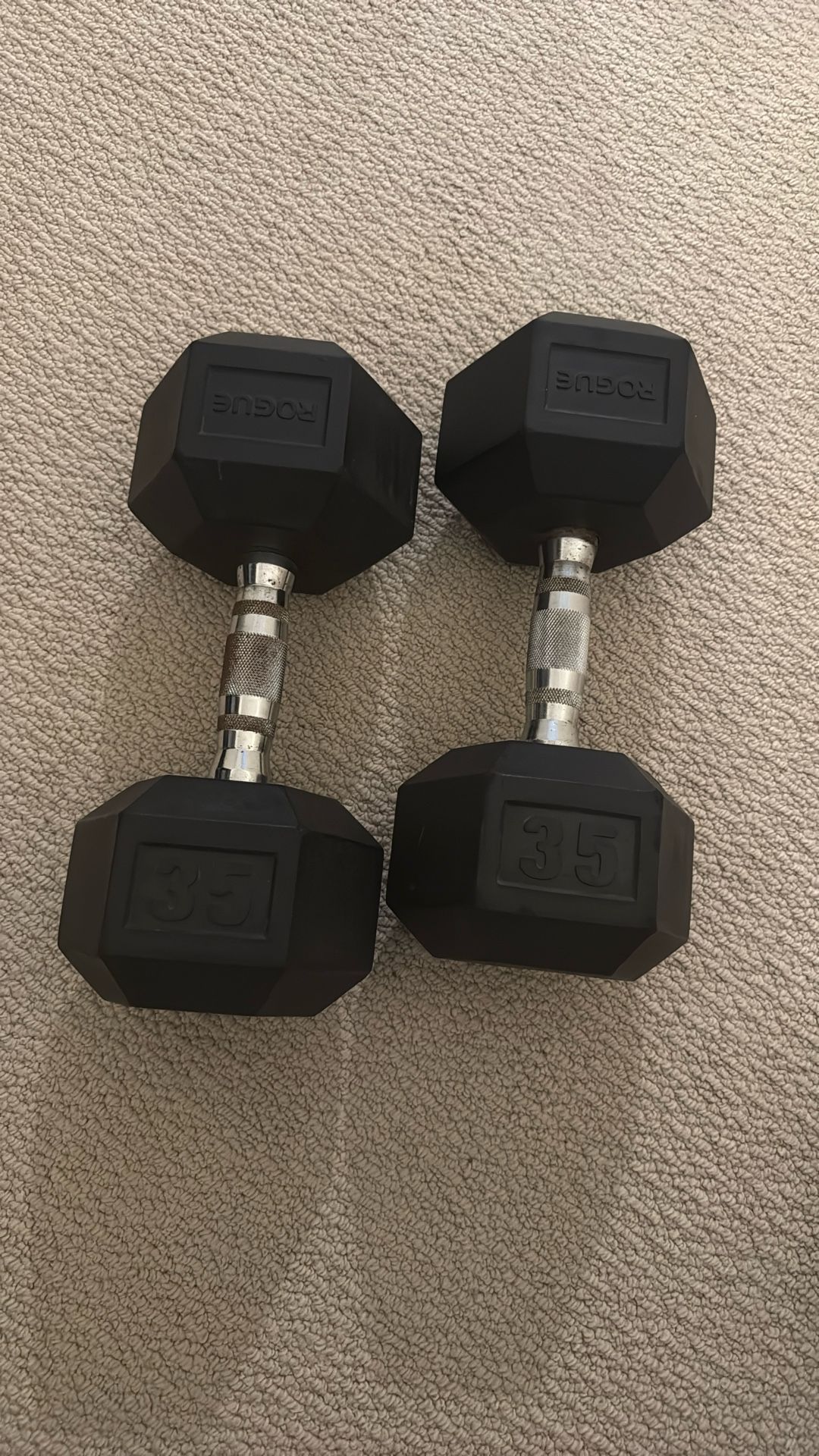 35 LB Rogue Dumbbell Pair